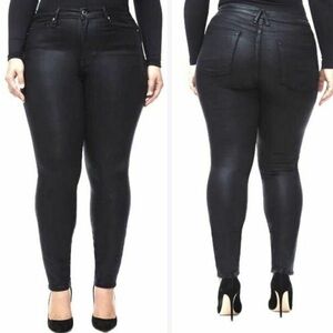 Good American Black GOOD LEGS COATED SKINNY JEANS Sz 20 Plus Size Never Worn!